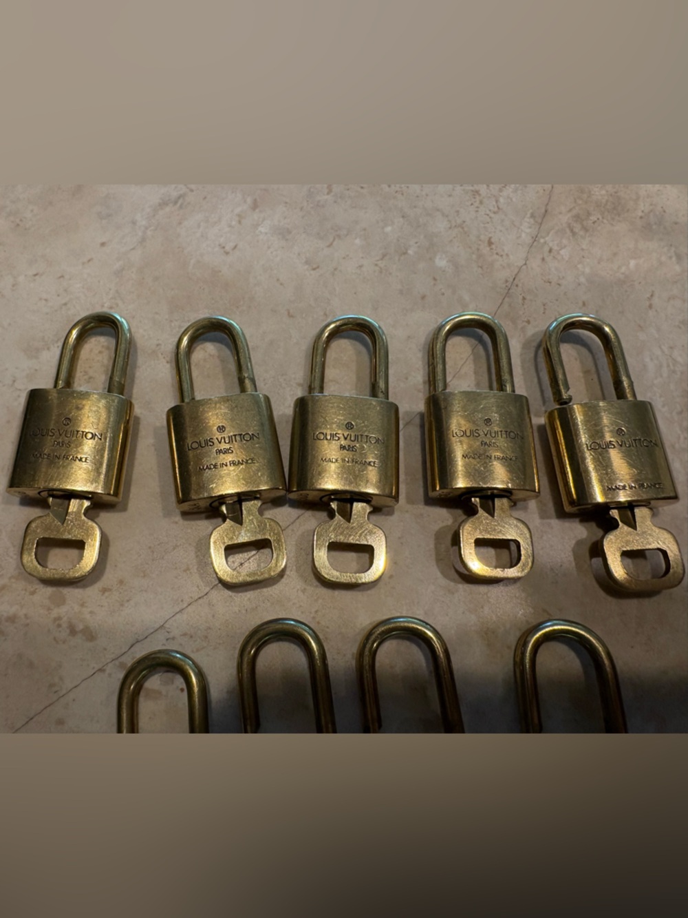 Louis Vuitton Gold-tone Padlock with Key - Picture 8 of 8